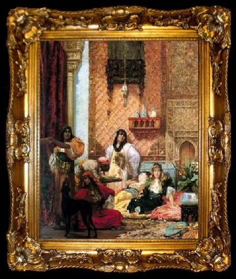 framed  unknow artist Arab or Arabic people and life. Orientalism oil paintings 290, ta009-2